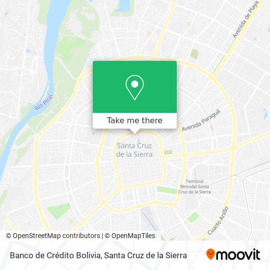 Banco de Crédito Bolivia map