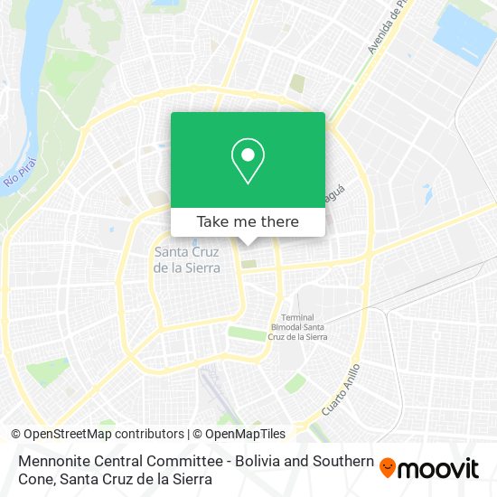 Mennonite Central Committee - Bolivia and Southern Cone map