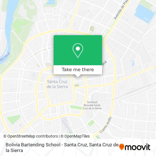 Mapa de Bolivia Bartending School - Santa Cruz