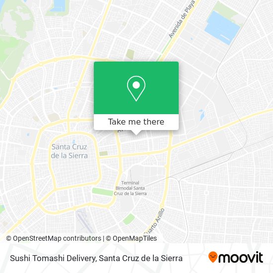 Sushi Tomashi Delivery map