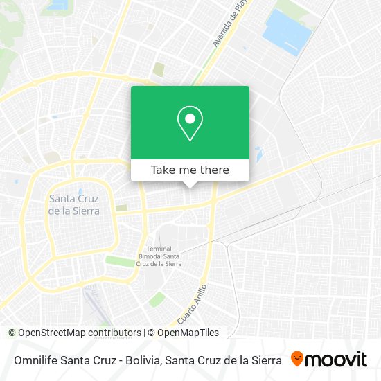 Omnilife Santa Cruz - Bolivia map