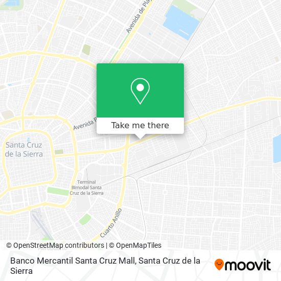 Banco Mercantil Santa Cruz Mall map