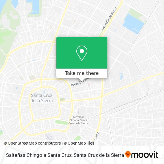 Mapa de Salteñas Chingola Santa Cruz