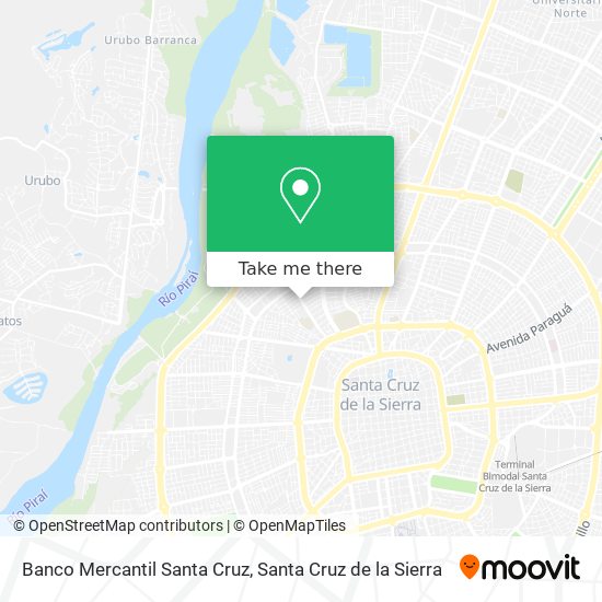 Banco Mercantil Santa Cruz map