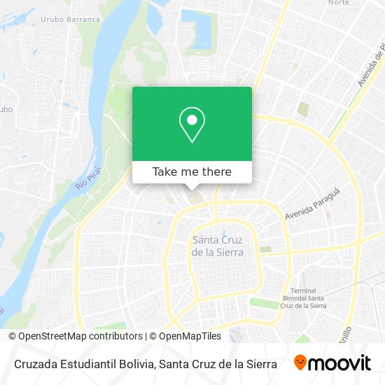Mapa de Cruzada Estudiantil Bolivia