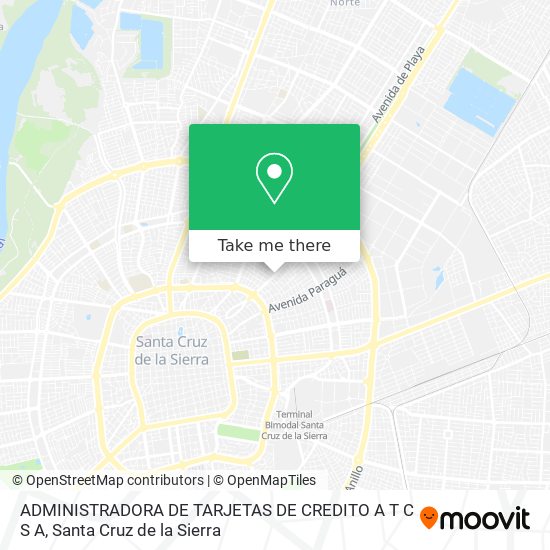 ADMINISTRADORA DE TARJETAS DE CREDITO A T C S A map