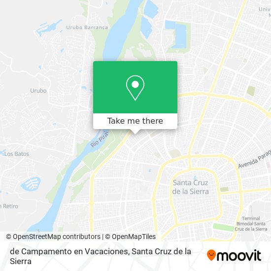 de Campamento en Vacaciones map