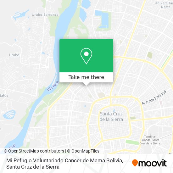 Mi Refugio Voluntariado Cancer de Mama Bolivia map