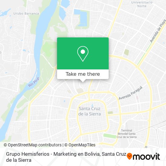 Grupo Hemisferios - Marketing en Bolivia map