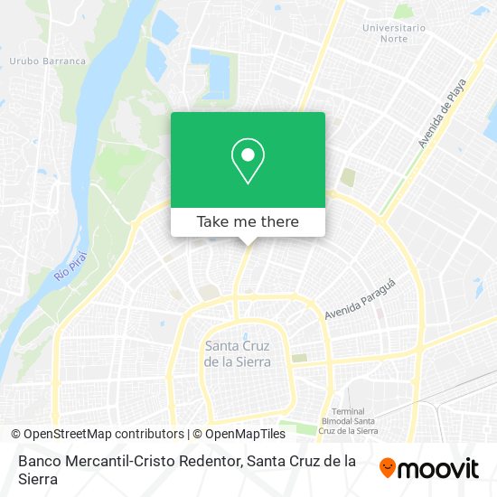 Banco Mercantil-Cristo Redentor map