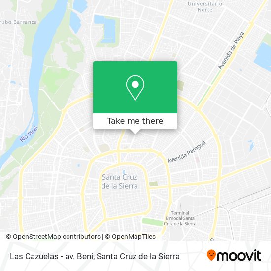 Las Cazuelas - av. Beni map