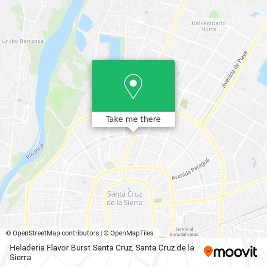 Mapa de Heladeria Flavor Burst Santa Cruz