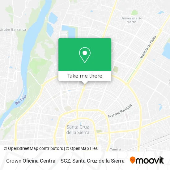 Mapa de Crown Oficina Central - SCZ