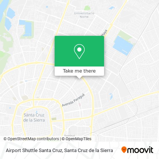 Airport Shuttle Santa Cruz map