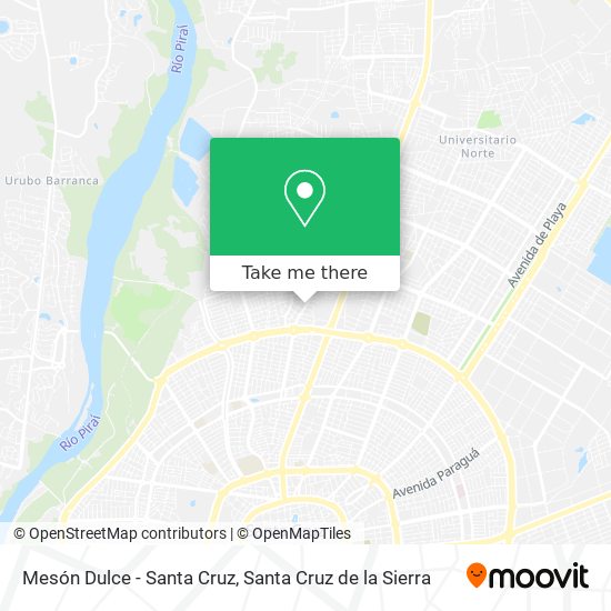 Mesón Dulce - Santa Cruz map