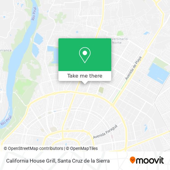 California House Grill map