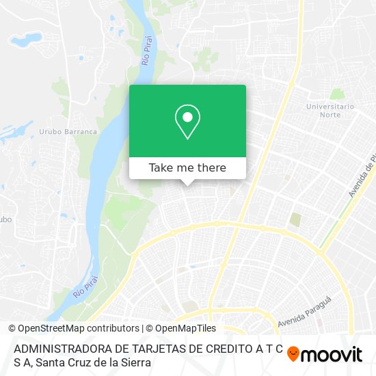 ADMINISTRADORA DE TARJETAS DE CREDITO A T C S A map