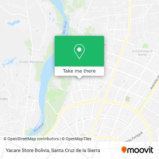 Yacare Store Bolivia map