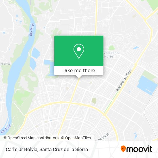 Carl's Jr Bolvia map