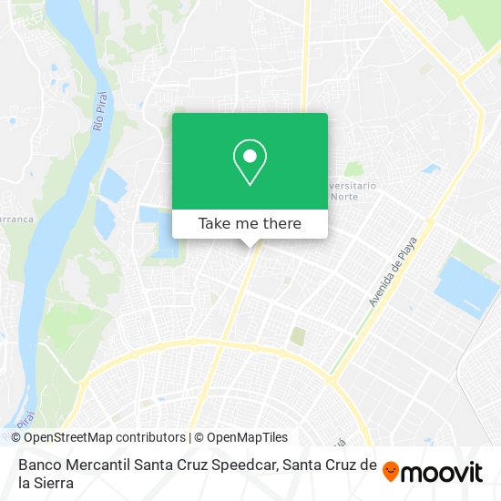 Banco Mercantil Santa Cruz Speedcar map