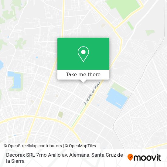 Mapa de Decorax SRL 7mo Anillo av. Alemana