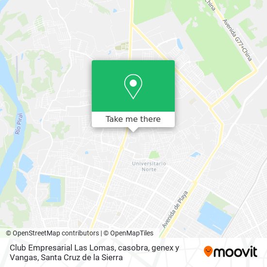 Club Empresarial Las Lomas, casobra, genex y Vangas map