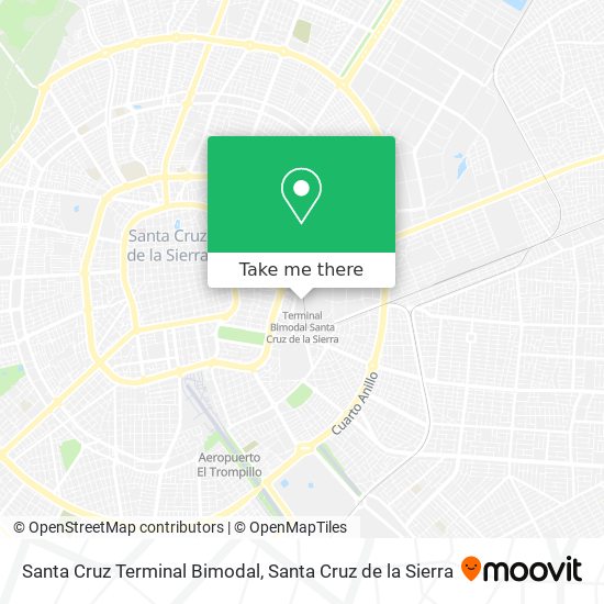 Mapa de Santa Cruz Terminal Bimodal