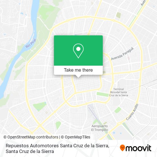 Repuestos Automotores Santa Cruz de la Sierra map