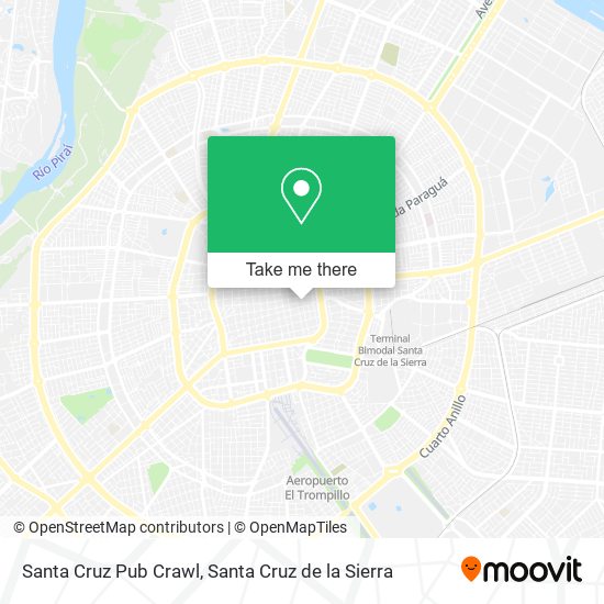 Mapa de Santa Cruz Pub Crawl