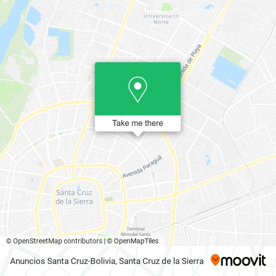 Anuncios Santa Cruz-Bolivia map