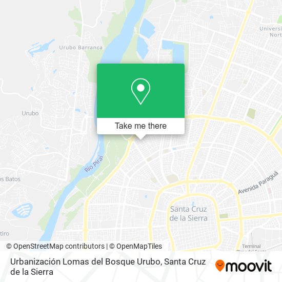 Urbanización Lomas del Bosque Urubo map