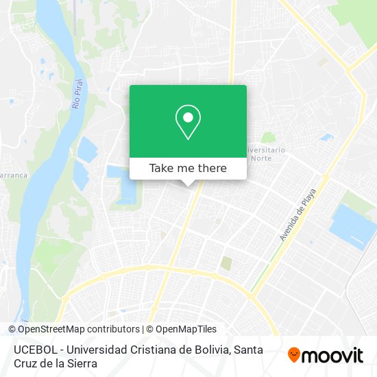 UCEBOL - Universidad Cristiana de Bolivia map