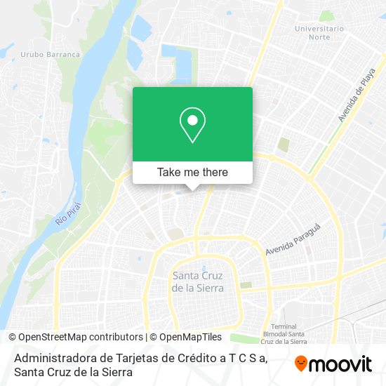 Mapa de Administradora de Tarjetas de Crédito a T C S a