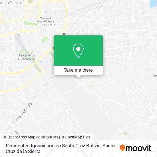 Residentes Ignacianos en Santa Cruz Bolivia map
