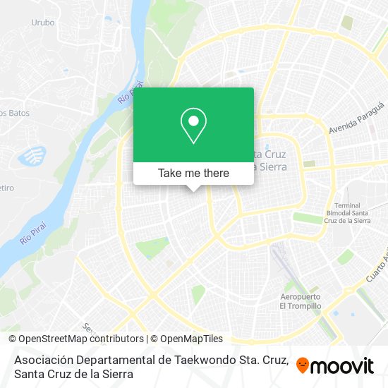 Asociación Departamental de Taekwondo Sta. Cruz map