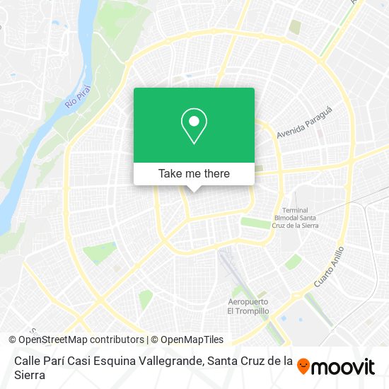 Mapa de Calle Parí Casi Esquina Vallegrande