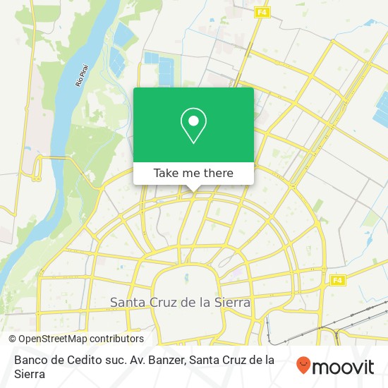 Banco de Cedito suc. Av. Banzer map