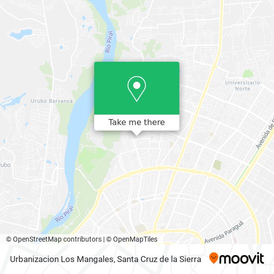 Urbanizacion Los Mangales map