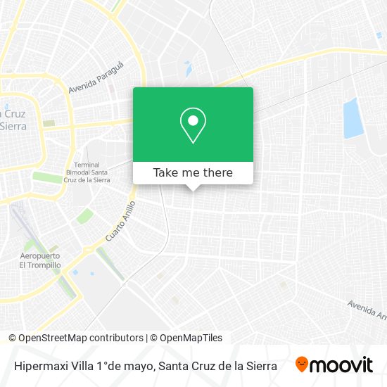 Hipermaxi Villa 1°de mayo map