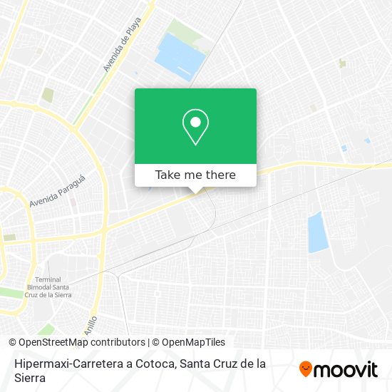 Mapa de Hipermaxi-Carretera a Cotoca