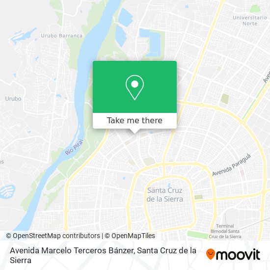 Avenida Marcelo Terceros Bánzer map