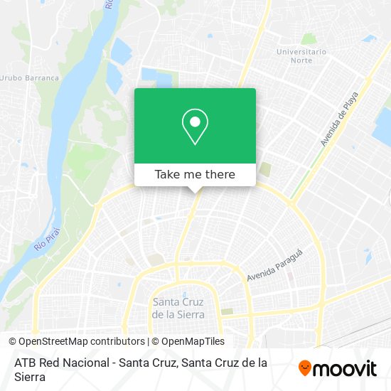 ATB Red Nacional - Santa Cruz map