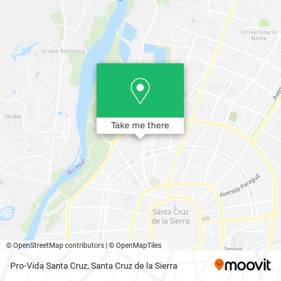 Pro-Vida Santa Cruz map