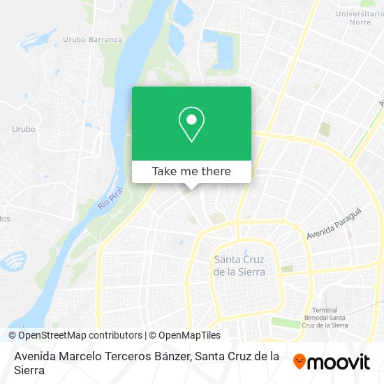 Avenida Marcelo Terceros Bánzer map