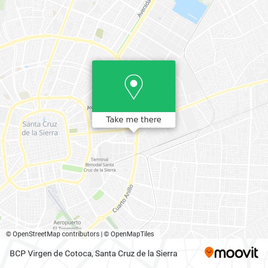 BCP Virgen de Cotoca map