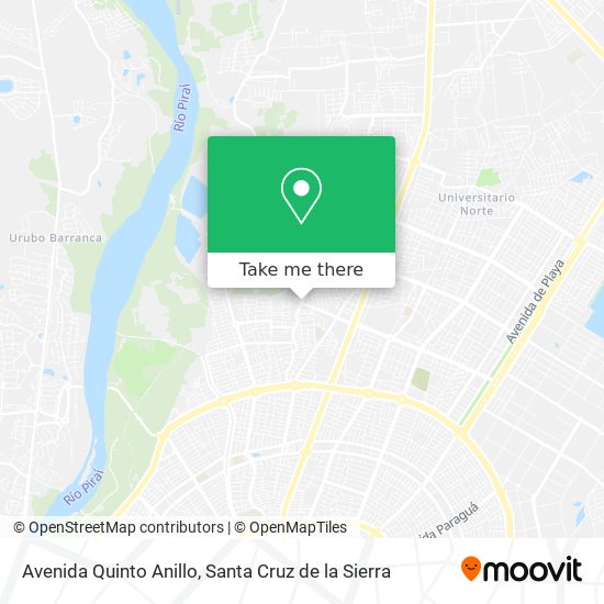 Avenida Quinto Anillo map