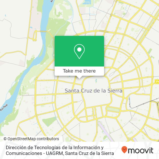 Mapa de Dirección de Tecnologías de la Información y Comunicaciones - UAGRM