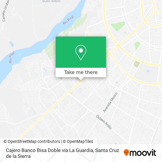 Cajero Banco Bisa Doble vía La Guardia map