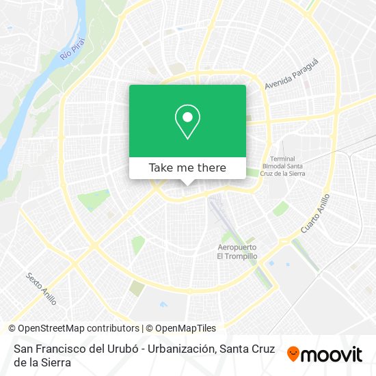 San Francisco del Urubó - Urbanización map
