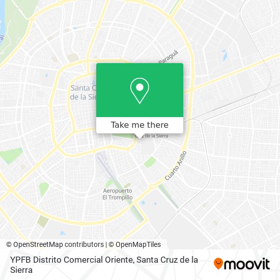 YPFB Distrito Comercial Oriente map